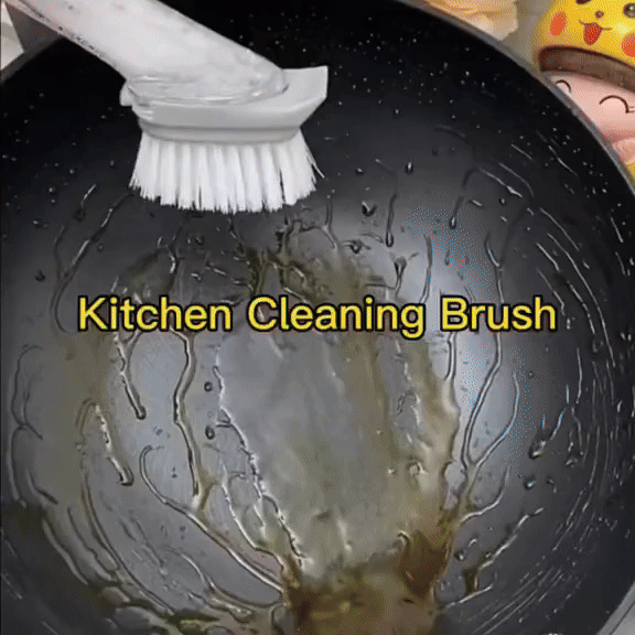 Dishwashing Brush with Integrated Liquid Reservoir